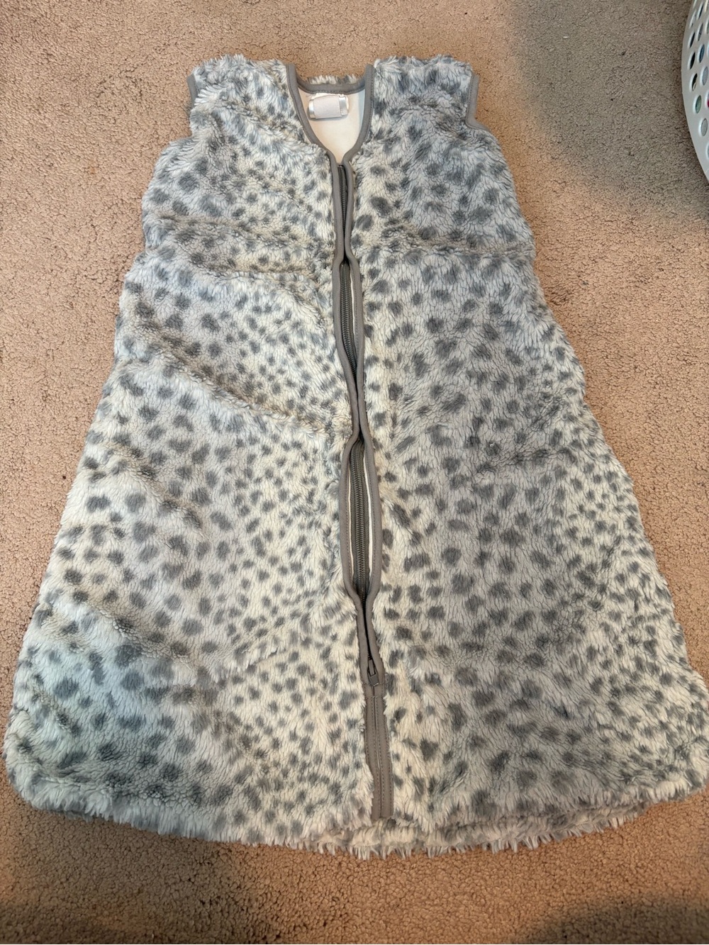 Halo Gray Spotted Faux Fur Sleep Sack